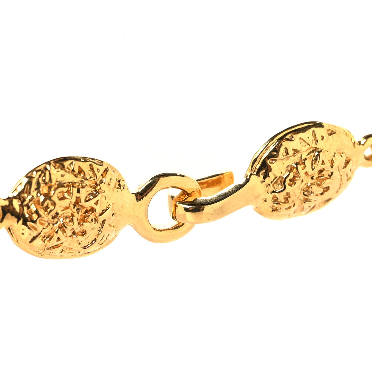 Chanel Metal CC Clover Pendant Necklace Gold 4 of 6