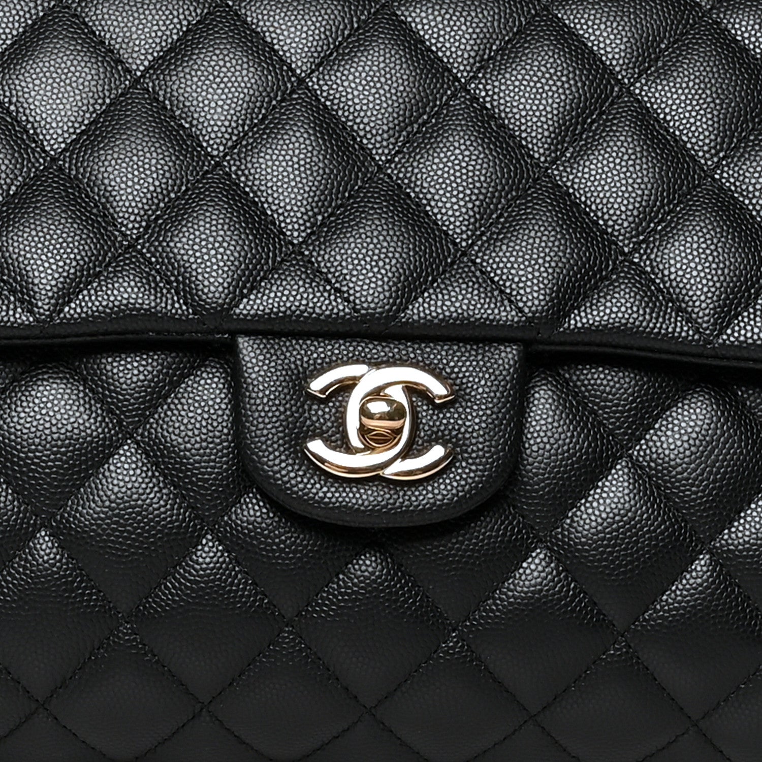 Chanel Caviar Quilted Flap Clutch Black 8 of 10