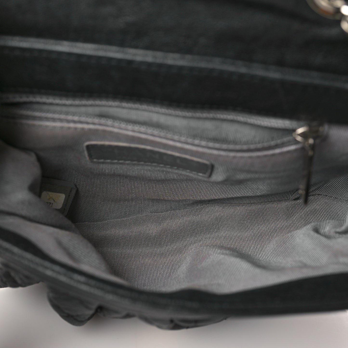 Washed Lambskin Quilted Mini Chain Around Flap Black
