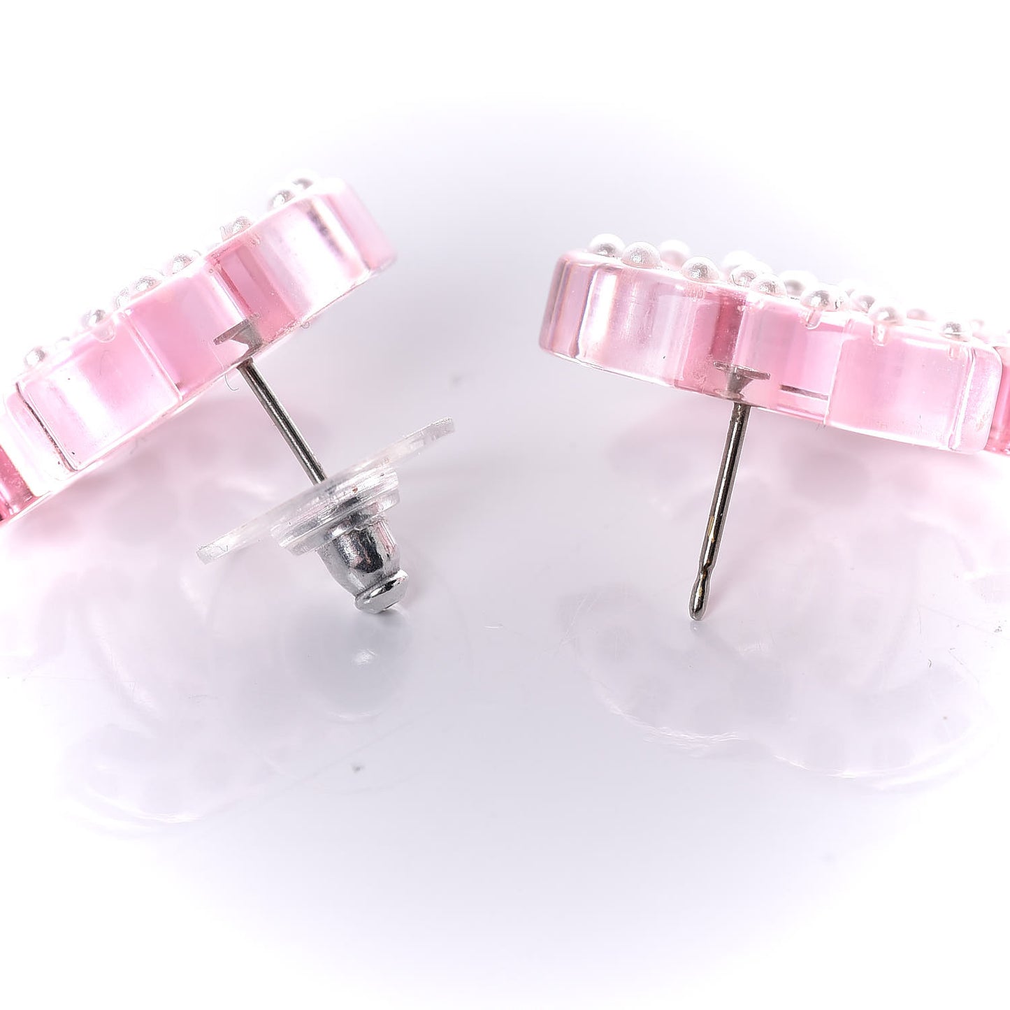 Acrylic CC Earrings Pink
