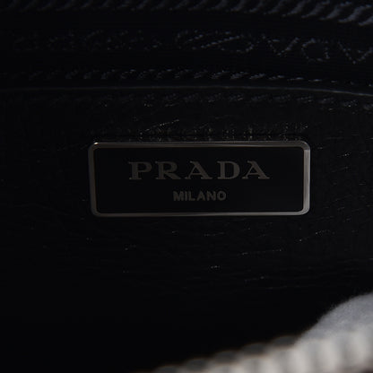 Prada Glace Calf Studded Twin Pocket Tote Black 6 of 9