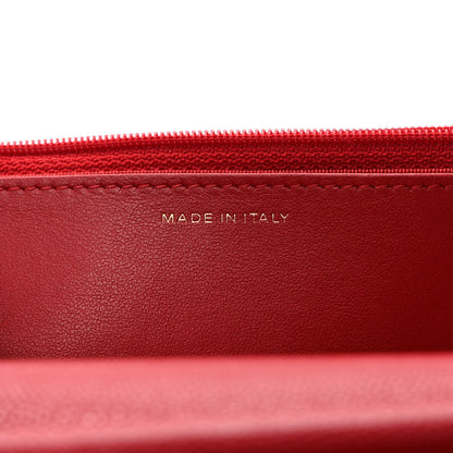 Chanel Caviar Quilted Wallet On Chain WOC Red 6 of 9