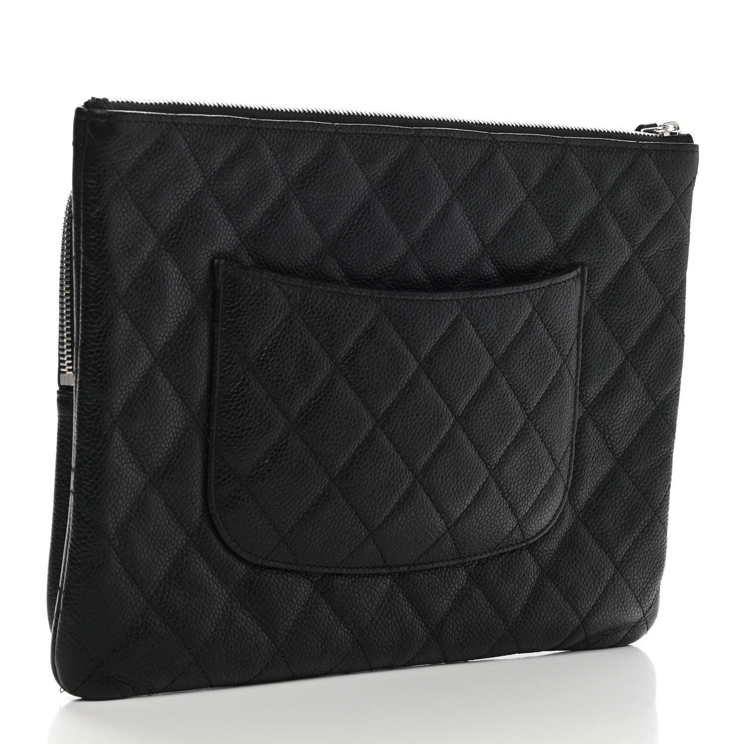 Chanel Caviar Quilted Zipped Multi Pouch Black 3 of 7