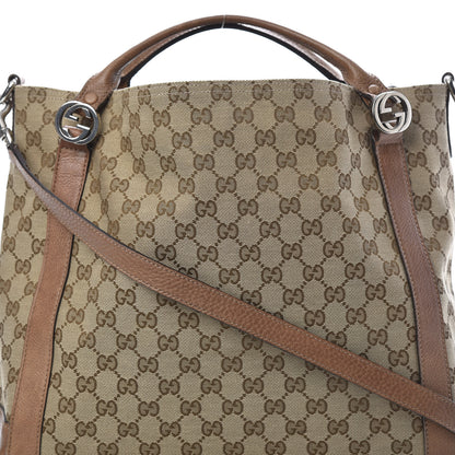 Gucci Monogram Old Libeccio Medium Miss GG Top Handle Bag Beige Ebony Light Brown 8 of 18