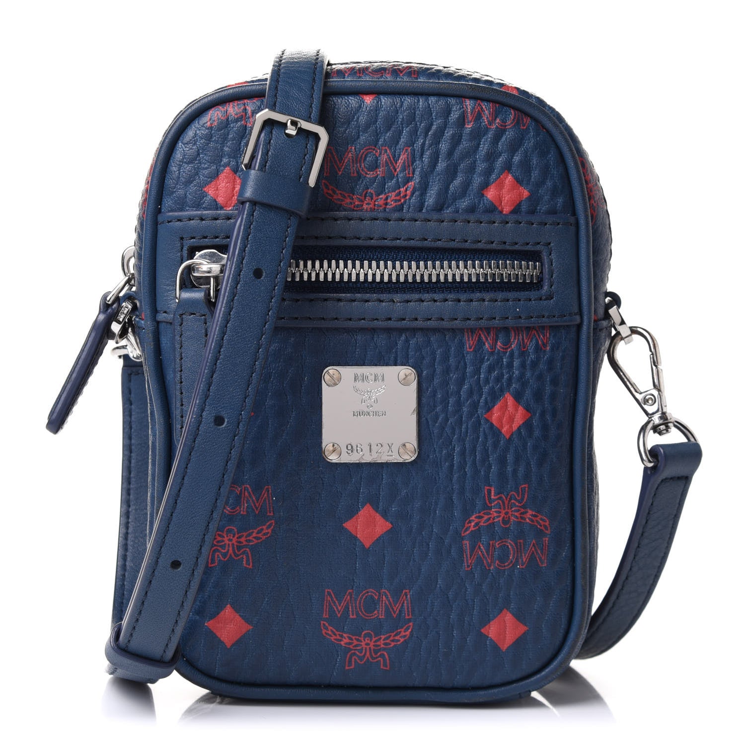 MCM Visetos X-Mini Crossbody Bag Deep Blue Sea 1 of 9