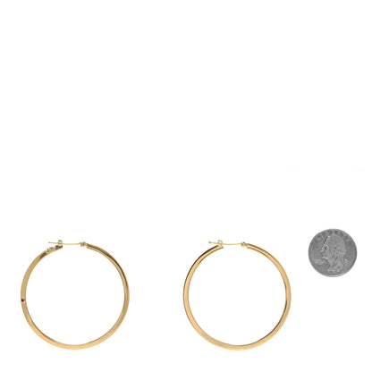 Roberto Coin 18K Yellow Gold Ruby Large Hoop Earrings 2 of 4