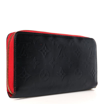 Louis Vuitton Mat Monogram Zippy Wallet Black Red 3 of 7