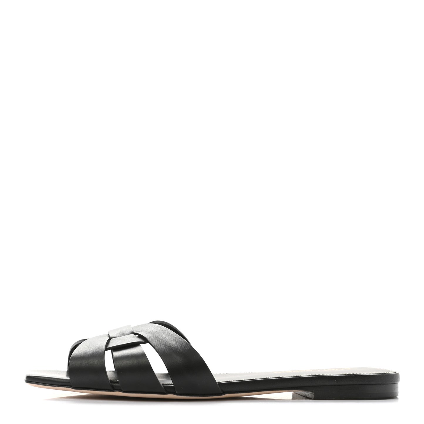 Calfskin Nu Pied 05 Slide Sandals 38.5 Black