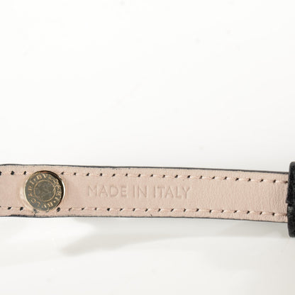 Bulgari Calfskin Circular Panel Bracelet Black Gold Silver 7 of 7