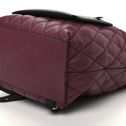 Givenchy Rubberized Canvas Quilted Duo Backpack Aubergine 9 of 9