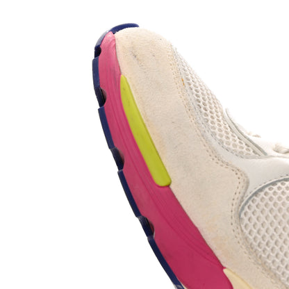 Chanel Suede Calfskin CC Sneakers 37 White Pink Green 11 of 15
