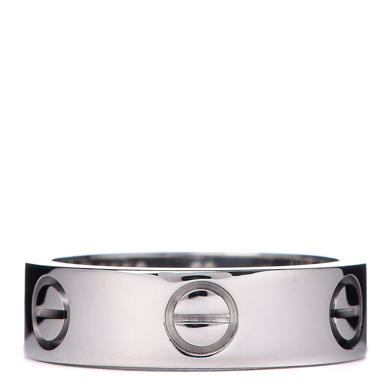 Cartier 18K White Gold 5.5mm LOVE Ring 52 6 1 of 4