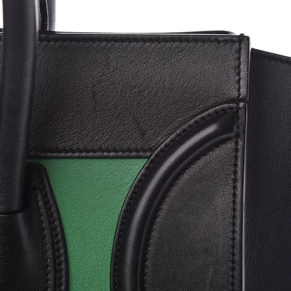 Celine Smooth Calfskin Mini Bi-Color Luggage Grass 14 of 20