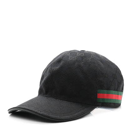 Gucci Monogram Web Baseball Hat XL Black 1 of 11