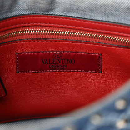 Valentino Garavani Denim Medium Rockstud Spike Shoulder Bag Denim 6 of 10