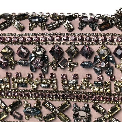 Valentino Garavani Vitello Crystal Embellished Medium Glam Lock Rockstud Flap Poudre 20 of 28