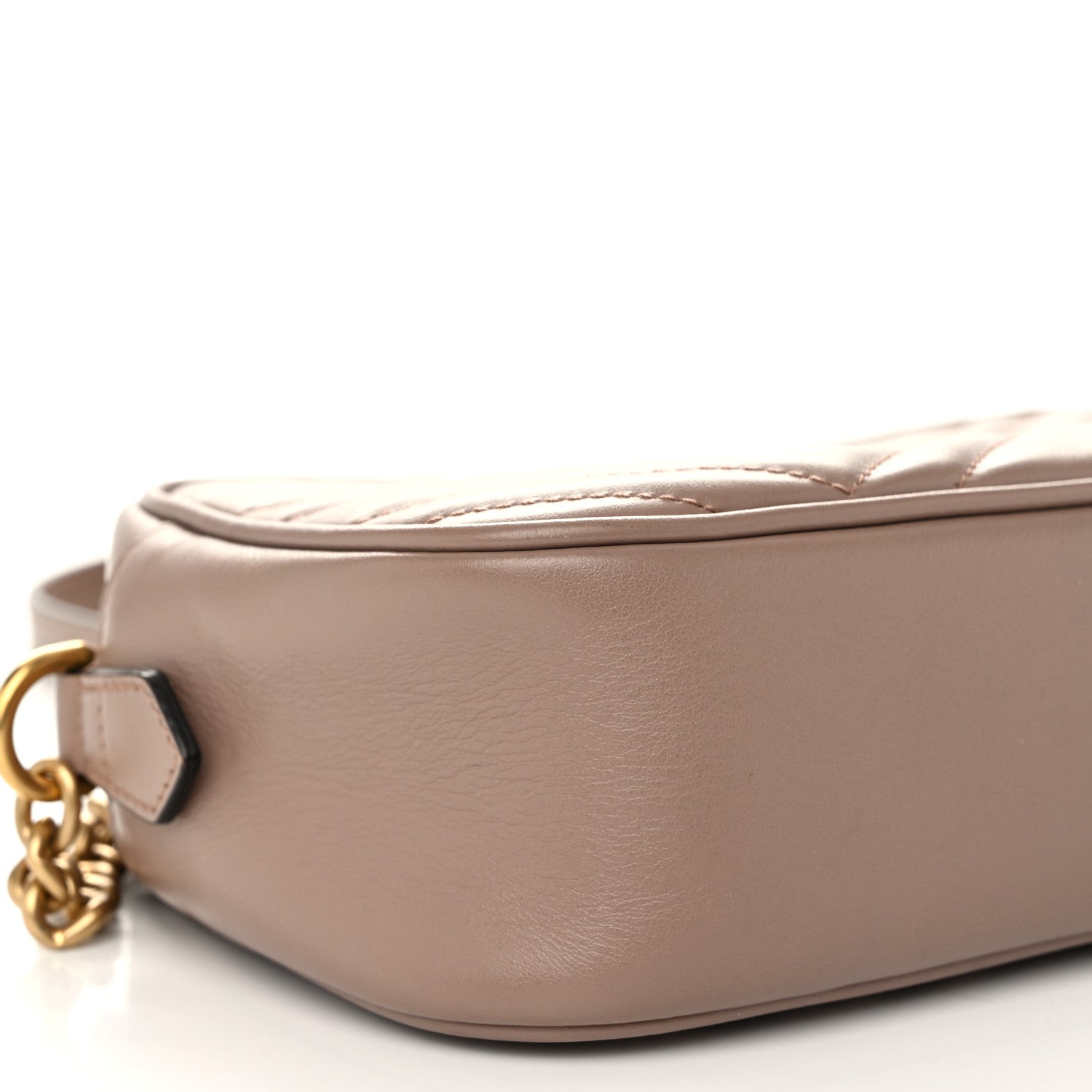 Gucci Calfskin Matelasse Small GG Marmont Chain Shoulder Bag Porcelain Rose 9 of 10