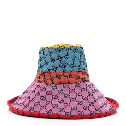 Gucci Monogram Multicolor Wide Brim Hat Pink Multicolor 4 of 9