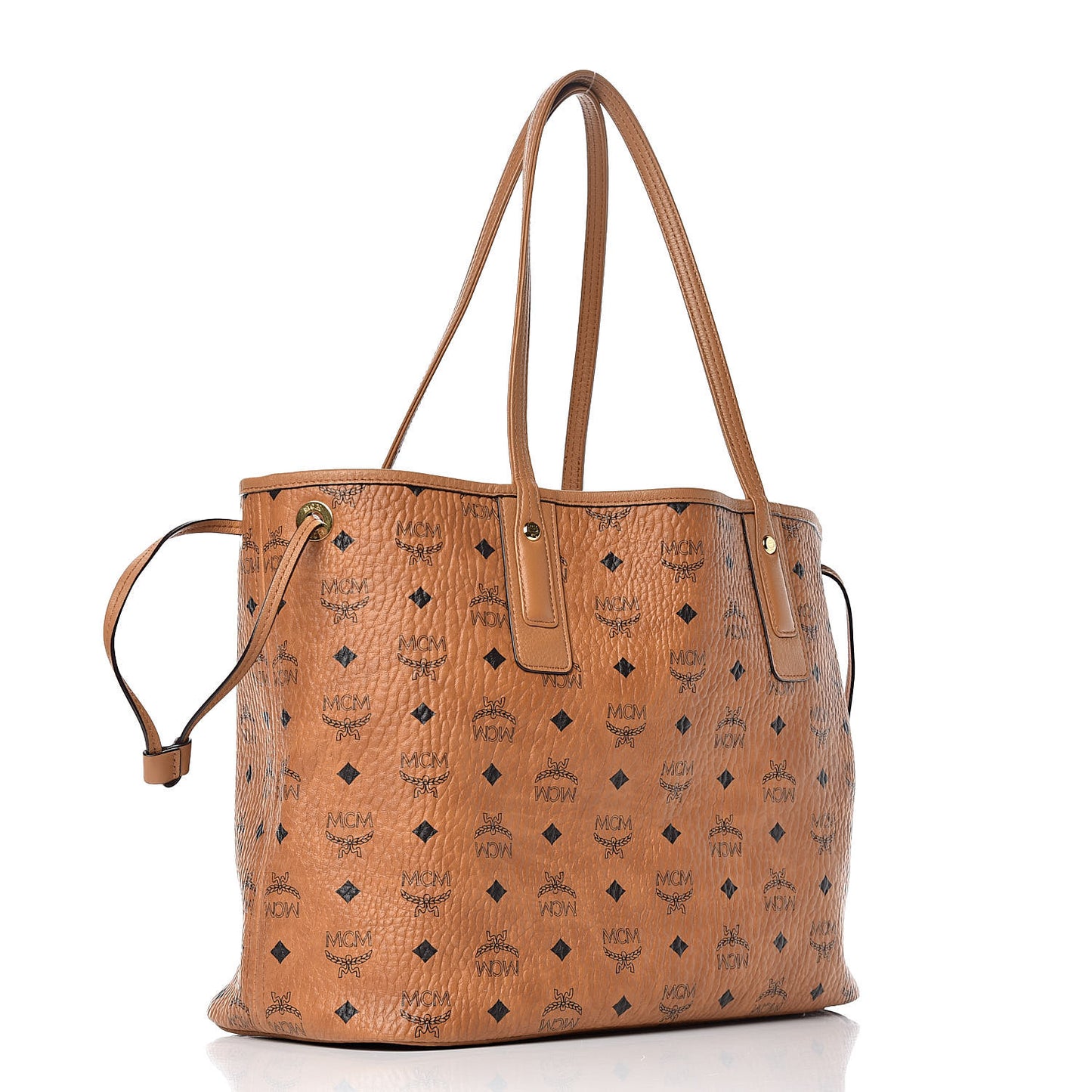Visetos Medium Liz Reversible Shopper Tote Cognac