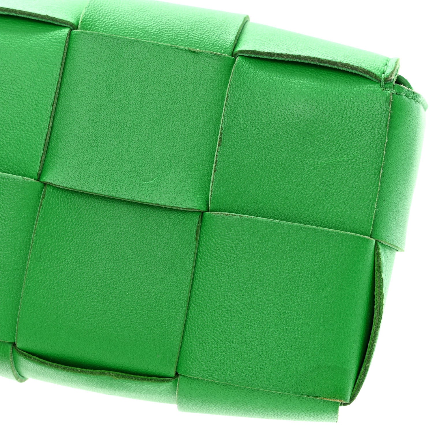 Bottega Veneta Lambskin Maxi Intrecciato Extra Mini Cassette Crossbody Bag Parakeet 10 of 10