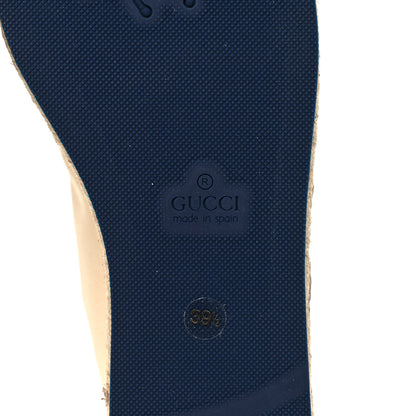 Gucci Canvas Logo Lace-Up Platform Espadrilles 39.5 Greggio Grege 6 of 8