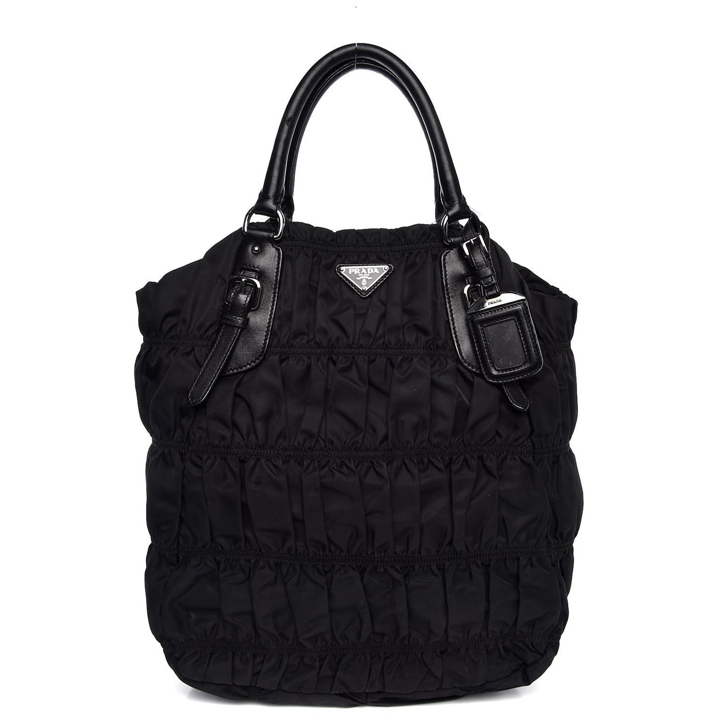 Tessuto Nylon Gaufre Tote Black