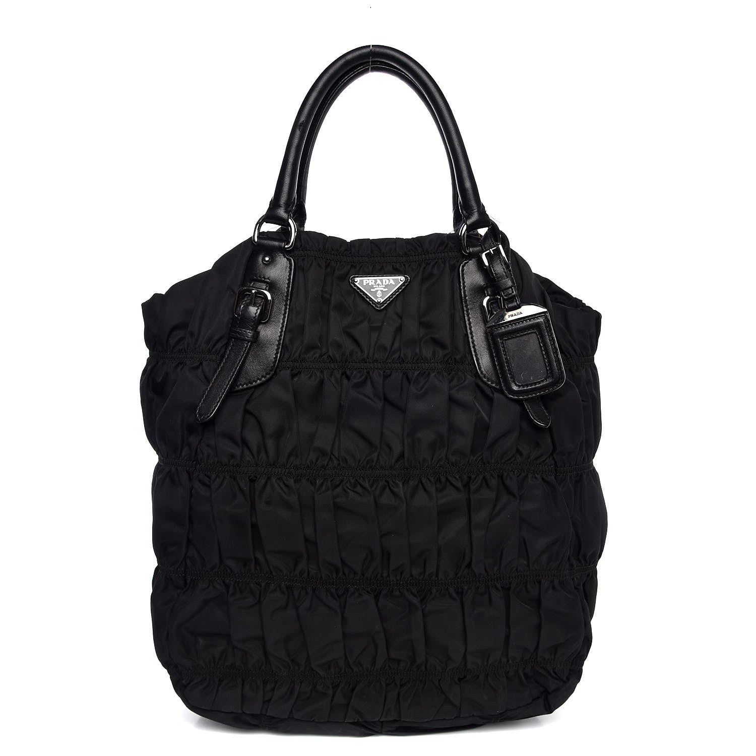 Prada Tessuto Nylon Gaufre Tote Black 1 of 11