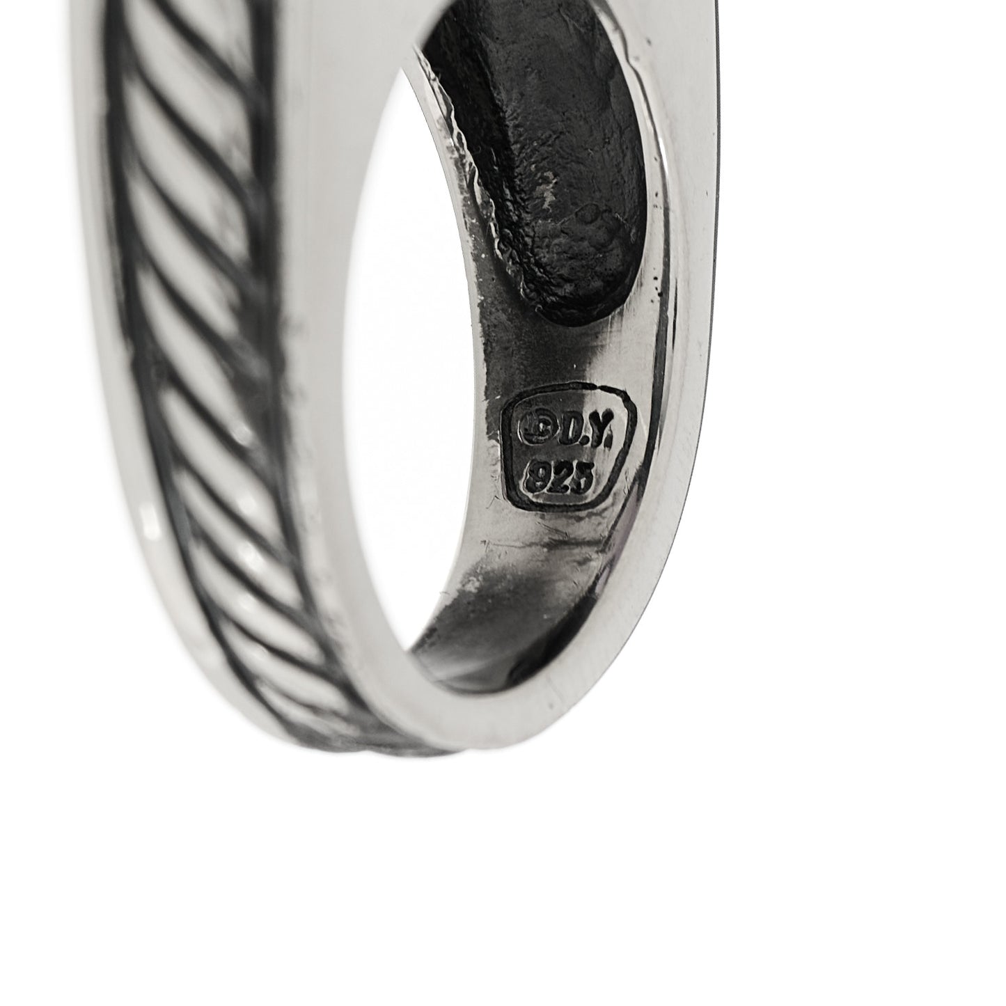 Sterling Silver Diamond Amethsyt 15mm Deco Ring 55 7.25