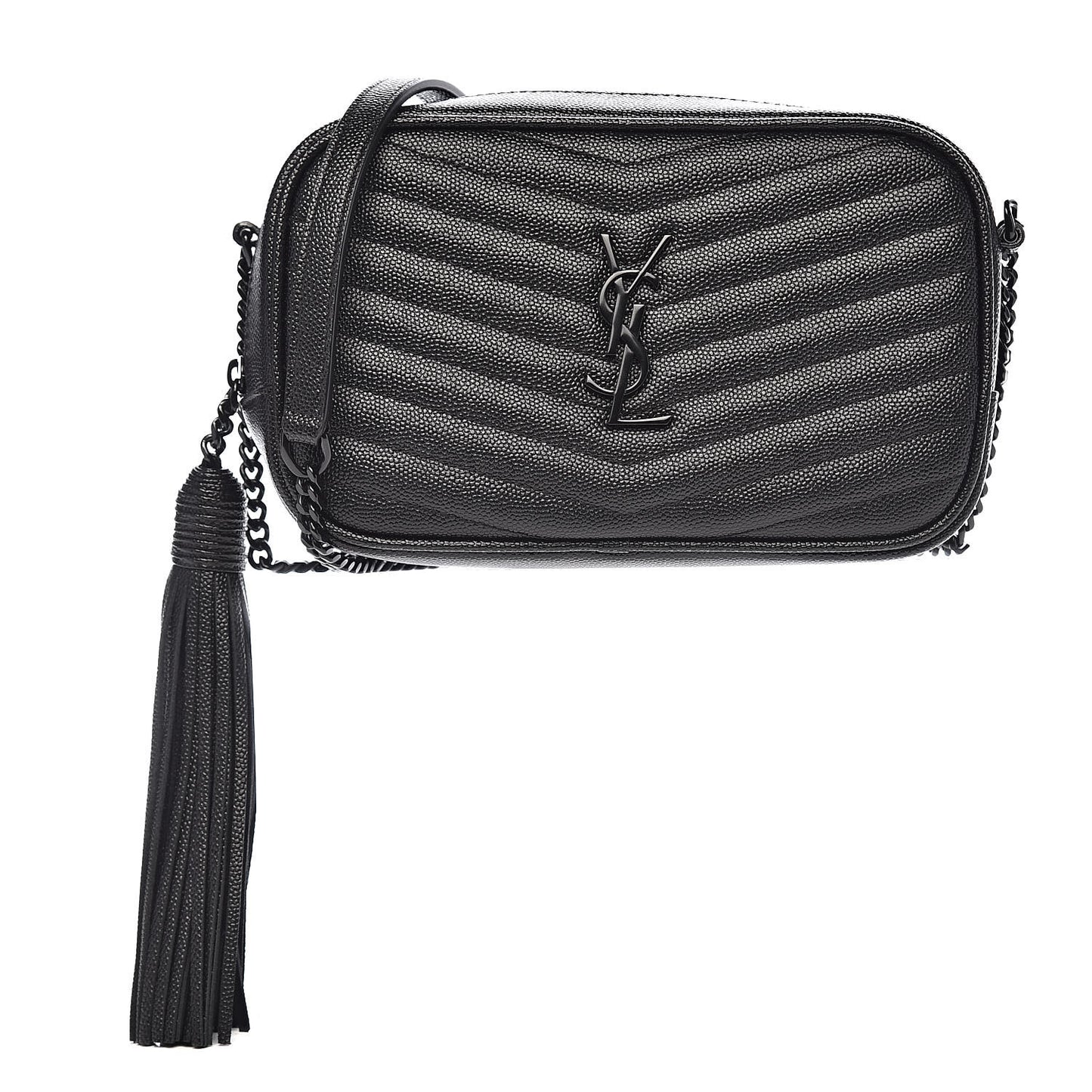 Grain De Poudre Matelasse Monogram Mini Lou Camera Bag Black