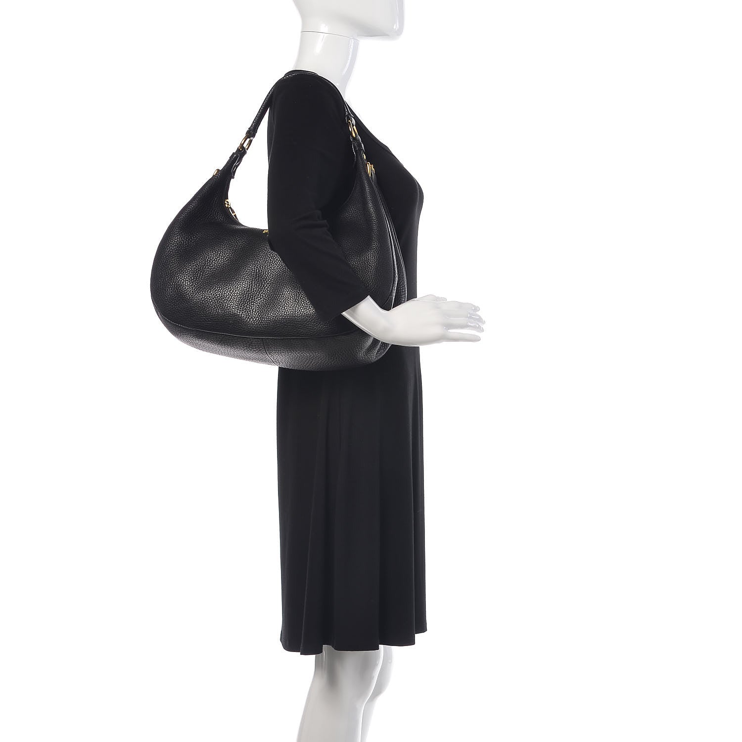 Prada Vitello Daino Hobo Black 2 of 11