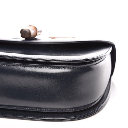 Gucci Calfskin Bamboo Top Handle Bag Navy 9 of 20