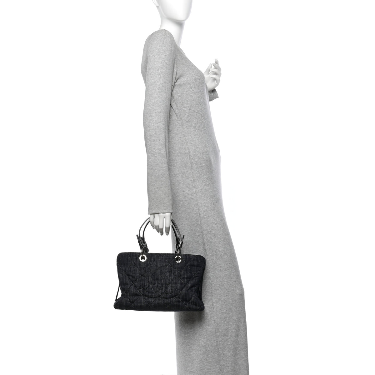 Chanel Denim Quilted Timeless Tote Dark Blue 2 of 11