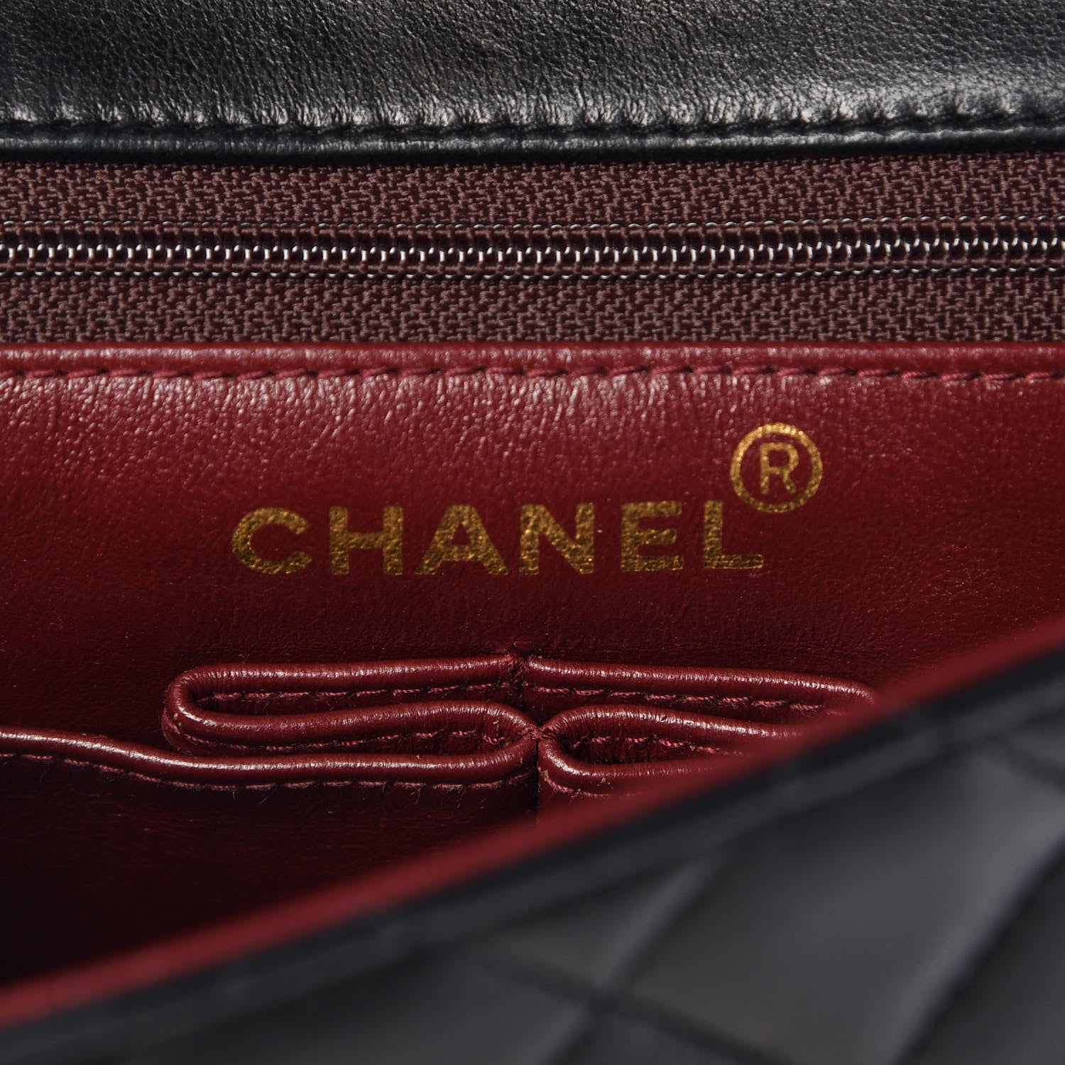 Chanel Lambskin Quilted Mini Square Flap Bag Black 6 of 14