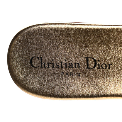 Christian Dior Cotton Embroidered Dway Mules Slide Sandals 40 Platinum 9 of 10