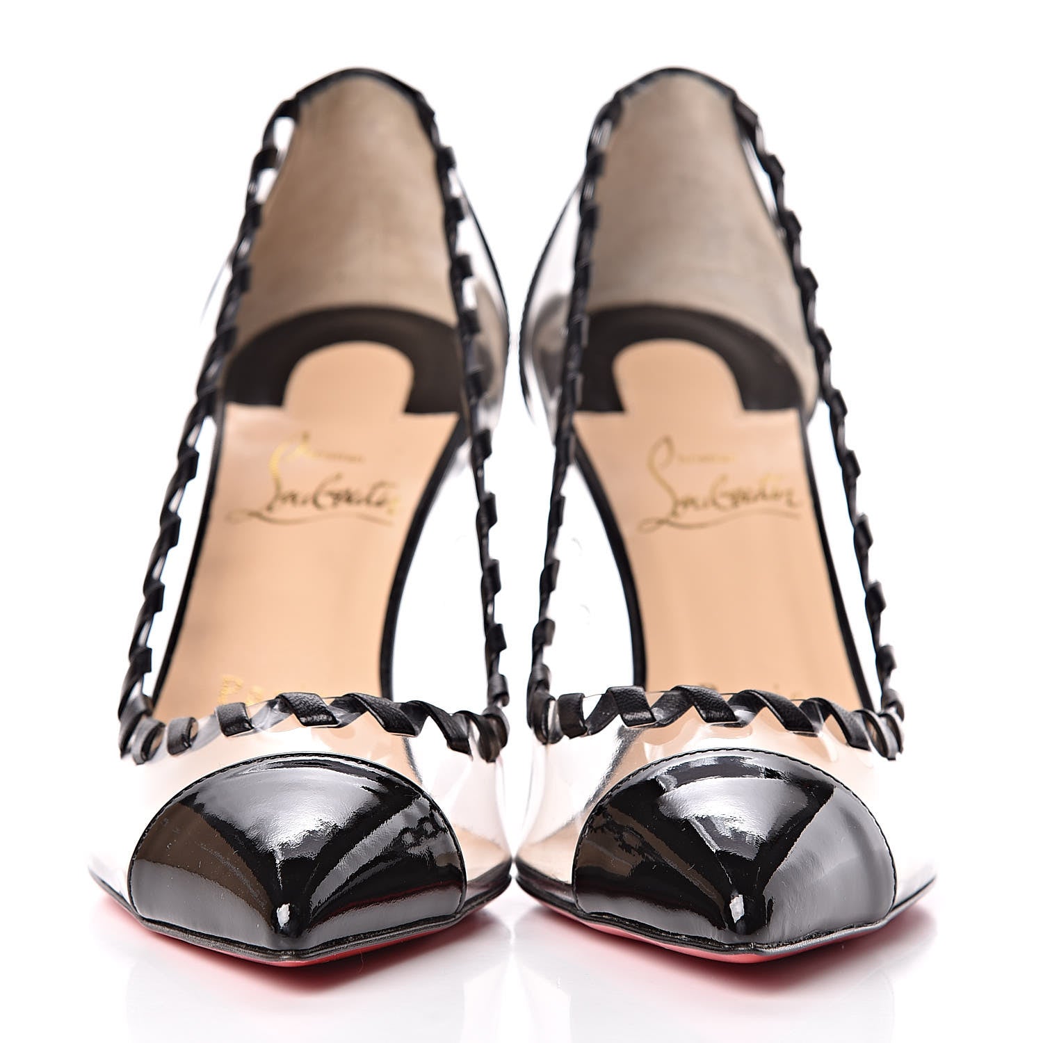 Christian Louboutin Patent PVC Shiny Nappa Lisabeth 85 Pumps 36 Black 2 of 9