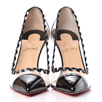 Christian Louboutin Patent PVC Shiny Nappa Lisabeth 85 Pumps 36 Black 2 of 9