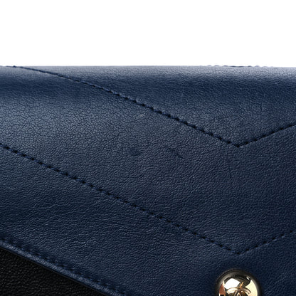 Chanel Sheepskin Chevron Quilted Double Chevron Waist Bag Navy Black 11 of 13