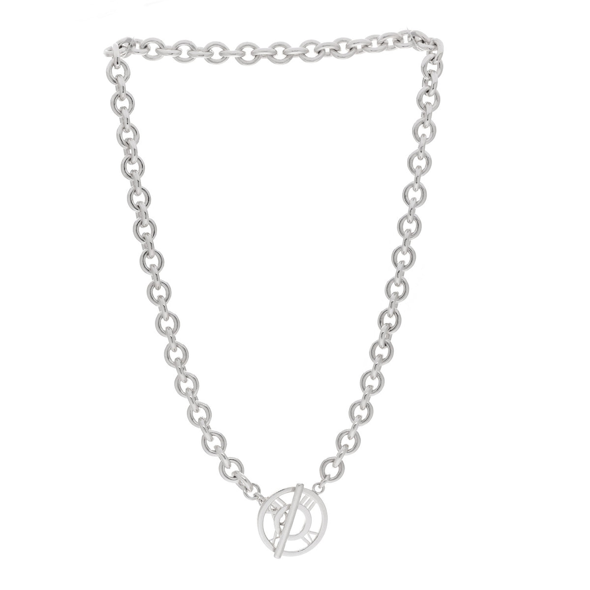 Sterling Silver Atlas Toggle Chain Necklace