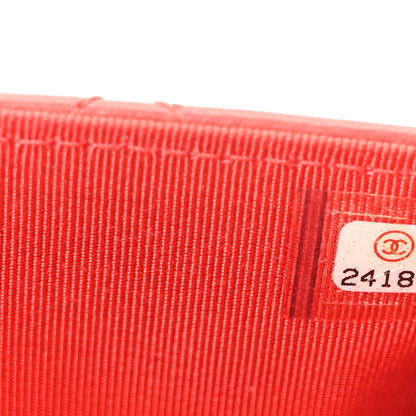 Chanel Lambskin Quilted Wallet On Chain WOC Red 7 of 10