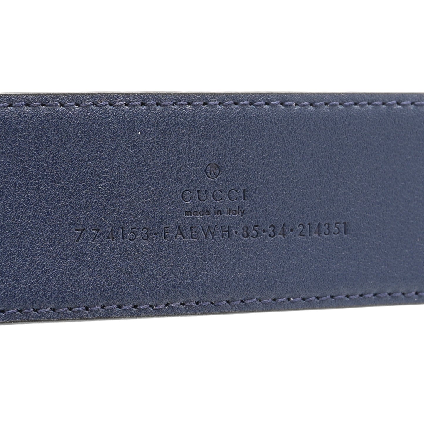Interlocking Gradient GG Chroma 40mm Belt 85 34 Blue Agata