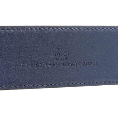 Gucci Interlocking Gradient GG Chroma 40mm Belt 85 34 Blue Agata 3 of 5