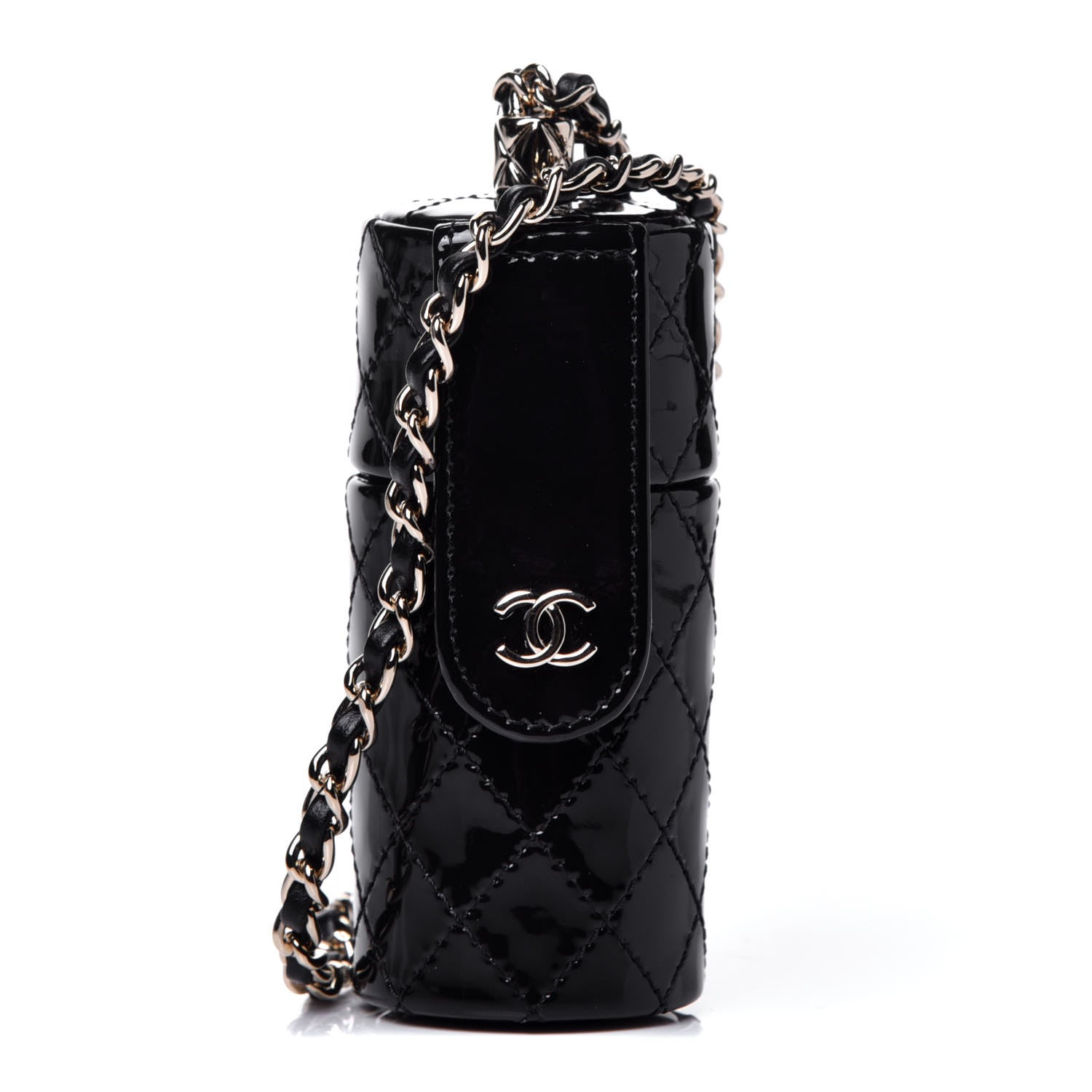 Chanel Patent Calfskin Lipstick Case On Chain Black 1 of 7