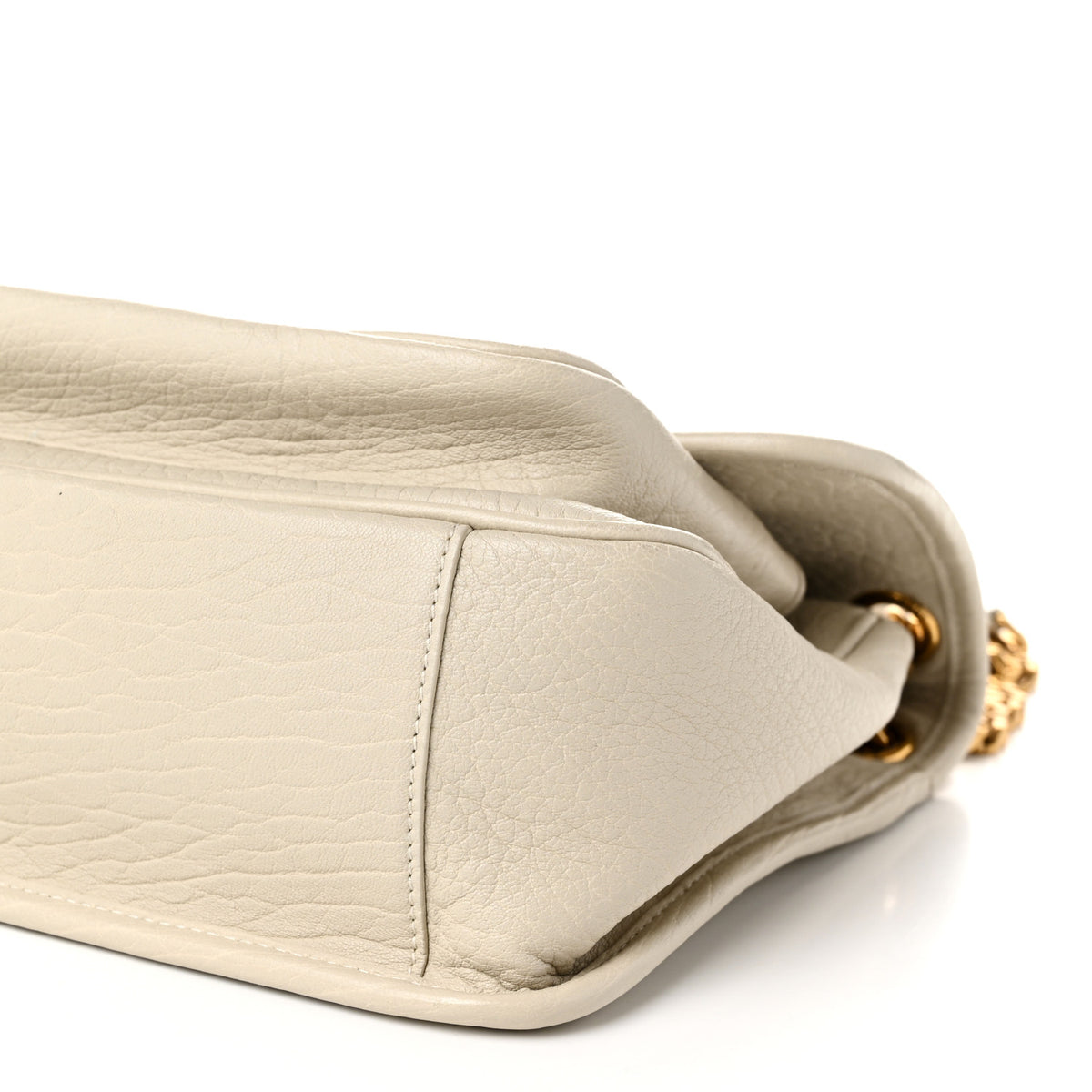 Saint Laurent Grained Lambskin Monogram Medium Niki Chain Satchel Crema Soft 10 of 11