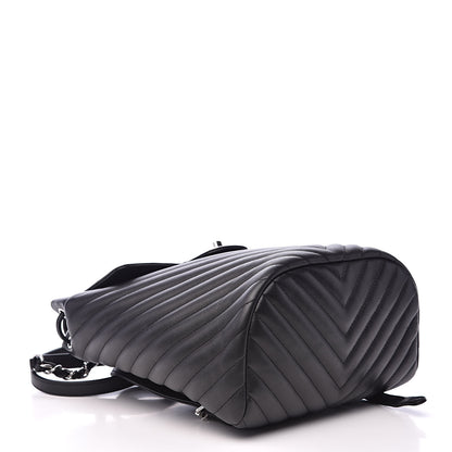 Chanel Calfskin Chevron Quilted Small Urban Spirit Backpack Black 4 of 12