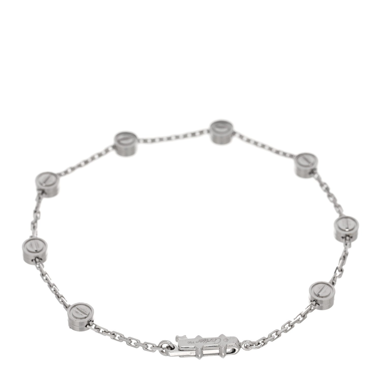 Cartier 18K White Gold LOVE Station bracelet 3 of 4