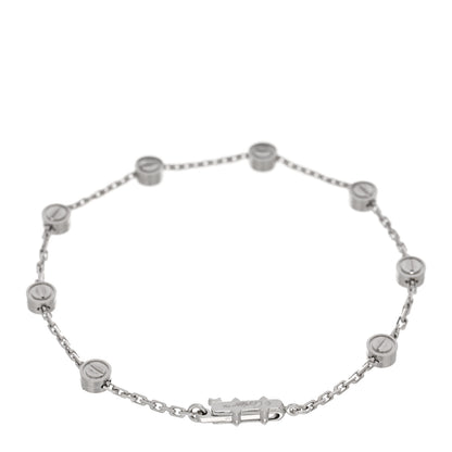 Cartier 18K White Gold LOVE Station bracelet 3 of 4