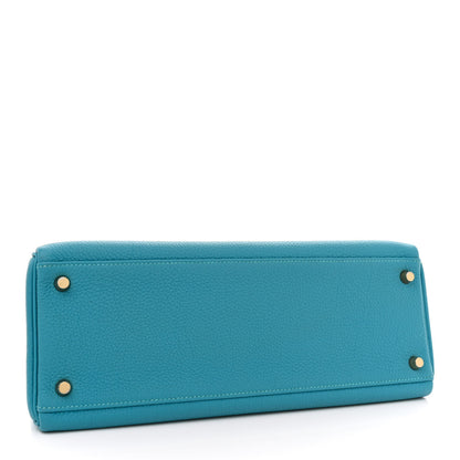 Hermes Togo Kelly Retourne 32 Turquoise 4 of 15