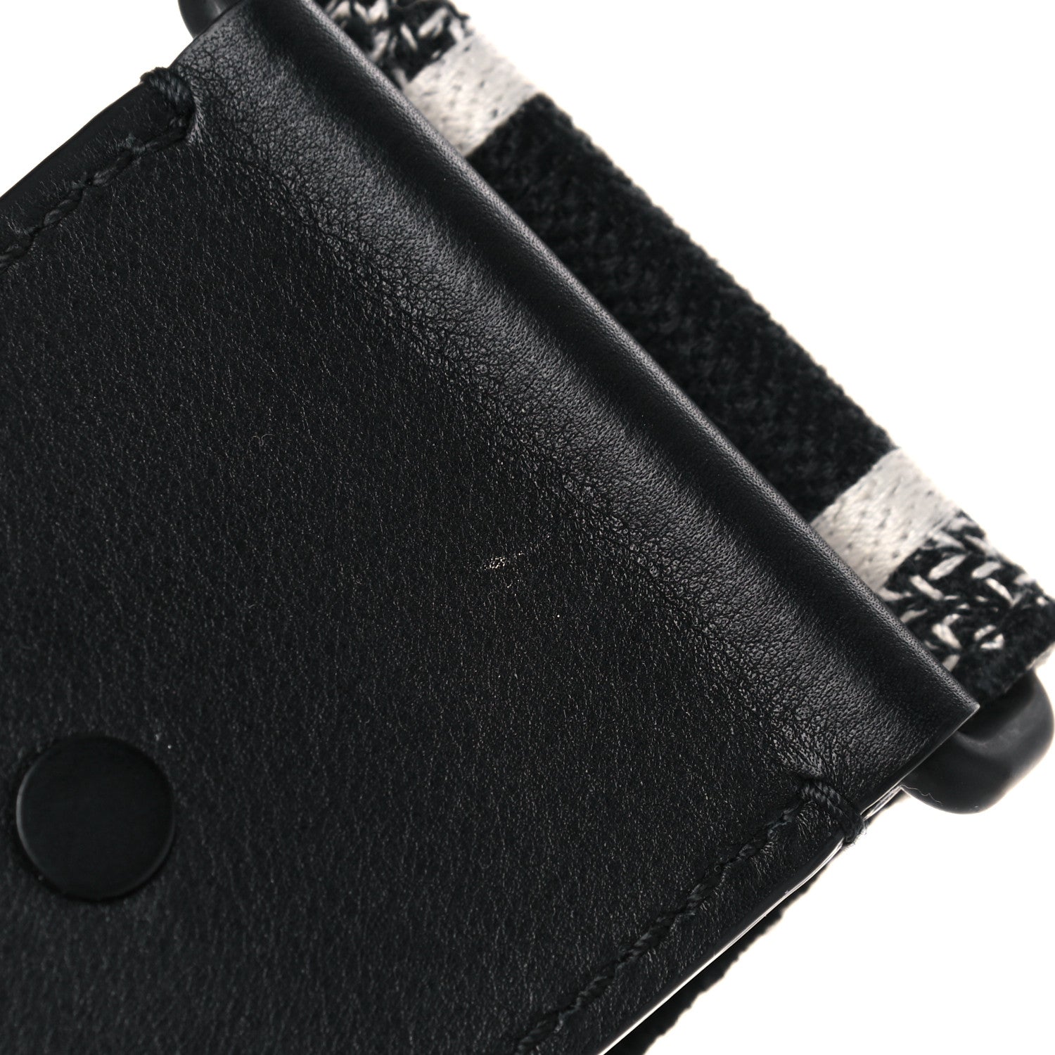 Christian Dior Canvas Embroidered Shoulder Strap Black Ultramatte 5 of 10