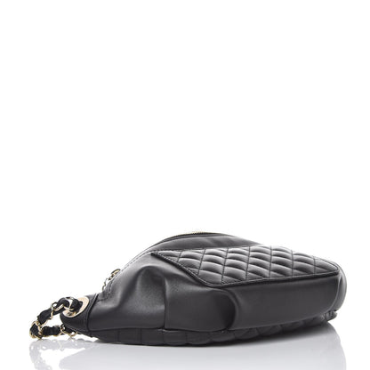 Chanel Lambskin Quilted Waist Bag Fanny Pack Black 4 of 11
