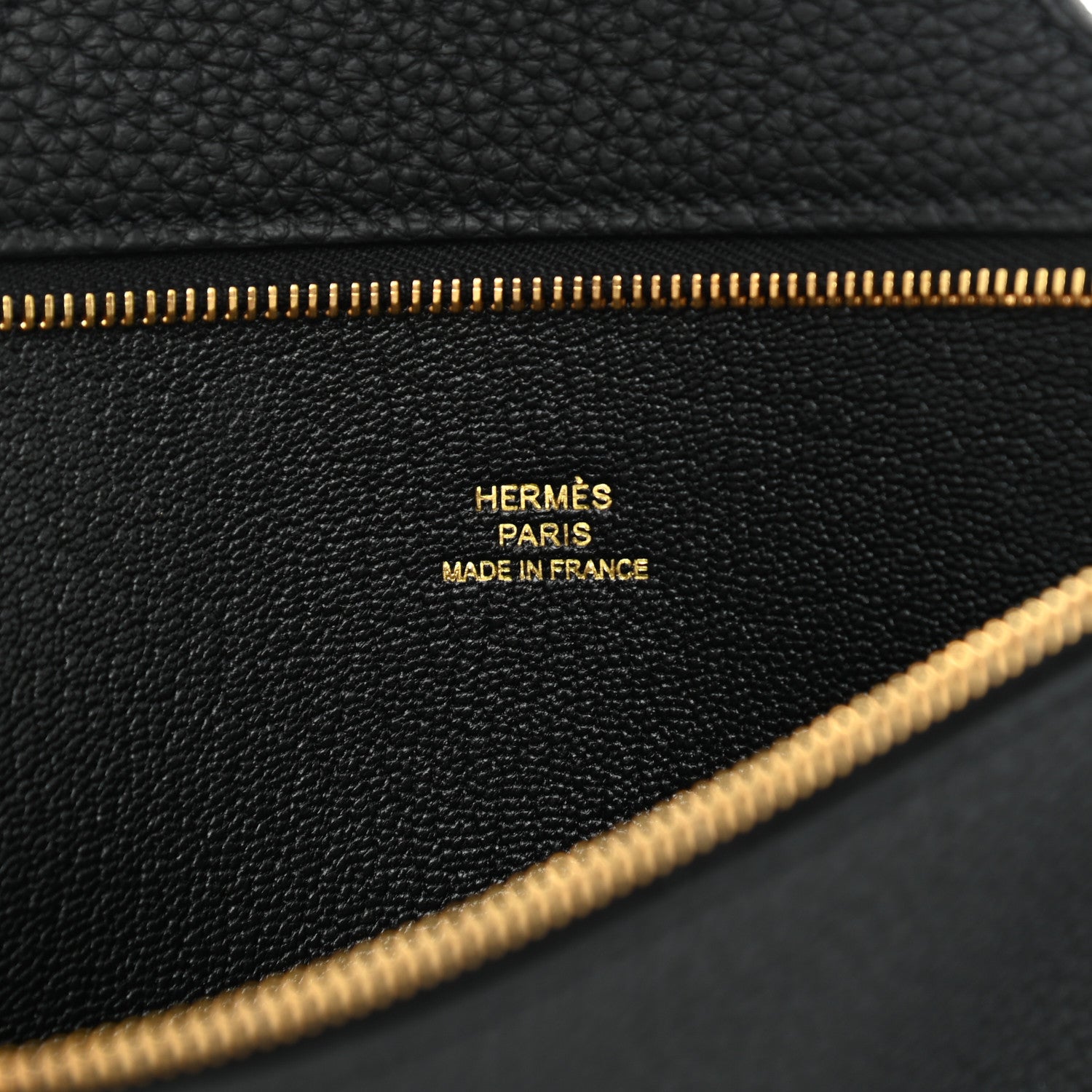Hermes Togo Backpocket Pouch 30 Black 6 of 8